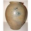 Image 1 : BLUE DECORATED STONEWARE CROCK