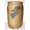 Image 1 : BLUE DECORATED STONEWARE CROCK