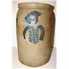 Image 2 : BLUE DECORATED STONEWARE CROCK