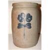 Image 1 : BLUE DECORATED STONEWARE CROCK
