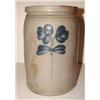 Image 2 : BLUE DECORATED STONEWARE CROCK
