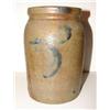 Image 1 : BLUE DECORATED STONEWARE CROCK