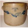 Image 1 : BLUE DECORATED STONEWARE CROCK