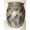 Image 1 : BLUE DECORATED STONEWARE CROCK
