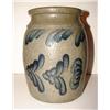 Image 2 : BLUE DECORATED STONEWARE CROCK