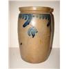 Image 1 : BLUE DECORATED STONEWARE CROCK