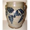 Image 1 : BLUE DECORATED STONEWARE CROCK
