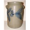 Image 1 : BLUE DECORATED STONEWARE CROCK