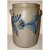 Image 3 : BLUE DECORATED STONEWARE CROCK