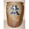 Image 1 : BLUE DECORATED STONEWARE CROCK