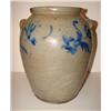 Image 1 : BLUE DECORATED STONEWARE CROCK