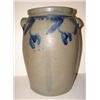 Image 1 : BLUE DECORATED STONEWARE CROCK
