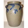 Image 3 : BLUE DECORATED STONEWARE CROCK