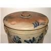 Image 2 : BLUE DECORATED STONEWARE CROCK
