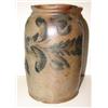 Image 1 : BLUE DECORATED STONEWARE CROCK