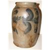 Image 4 : BLUE DECORATED STONEWARE CROCK