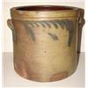 Image 1 : BLUE DECORATED STONEWARE CROCK