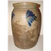 Image 1 : BLUE DECORATED STONEWARE CROCK