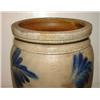 Image 3 : BLUE DECORATED STONEWARE CROCK