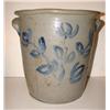 Image 1 : BLUE DECORATED STONEWARE CROCK