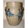 Image 1 : BLUE DECORATED STONEWARE CROCK