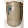 Image 1 : BLUE DECORATED STONEWARE CROCK