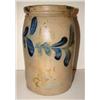 Image 1 : BLUE DECORATED STONEWARE CROCK