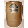 Image 1 : BLUE DECORATED STONEWARE CROCK