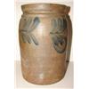 Image 1 : BLUE DECORATED STONEWARE CROCK