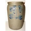 Image 1 : BLUE DECORATED STONEWARE CROCK