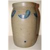 Image 1 : BLUE DECORATED STONEWARE CROCK