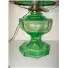 Image 2 : VICTORIAN GREEN GLASS TABLE LAMP