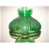Image 3 : VICTORIAN GREEN GLASS TABLE LAMP
