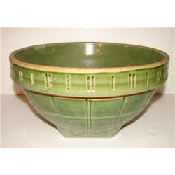 GREEN SALT-GLAZED MIXING BOWL