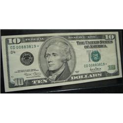 2001 $10 U.S. FEDERAL RESERVE NOTE