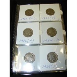 ALBUM OF 34 BUFFALO NICKELS