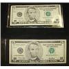Image 1 : 2 2001 $5 FEDERAL RESERVE NOTES