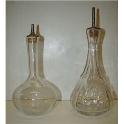 PAIR OF BARBER BOTTLES