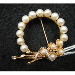 LADIES' 14KT YELLOW GOLD BROOCH