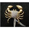 Image 1 : 14KT YELLOW GOLD CRAB PIN
