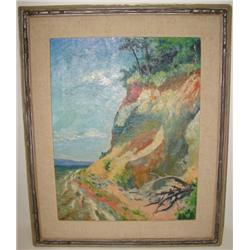 JOHN MOLL OIL ON CANVAS PAINTING