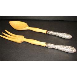 STIEFF ROSE SALAD UTENSILS