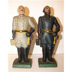 PAIR OF CIVIL WAR DOORSTOPS