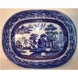 ENGLISH BLUE WILLOW PLATTER
