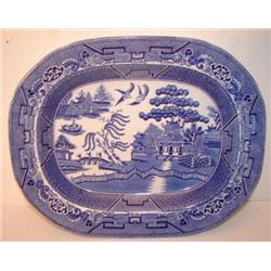 STAFFORDSHIRE BLUE WILLOW PLATTER