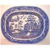 Image 1 : STAFFORDSHIRE BLUE WILLOW PLATTER