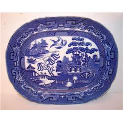 ENGLISH BLUE WILLOW PLATTER