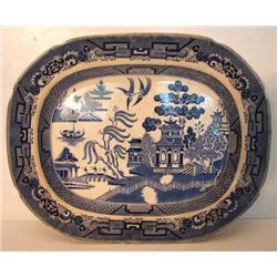 RIDGWAY BLUE WILLOW PLATTER