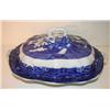 Image 1 : ENGLISH BLUE WILLOW COVERED DISH