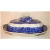 Image 2 : ENGLISH BLUE WILLOW COVERED DISH